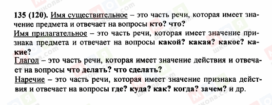 ГДЗ Російська мова 5 клас сторінка 135 (120)