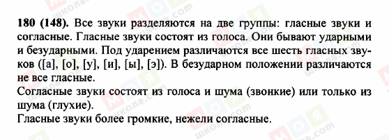 ГДЗ Російська мова 5 клас сторінка 180 (148)