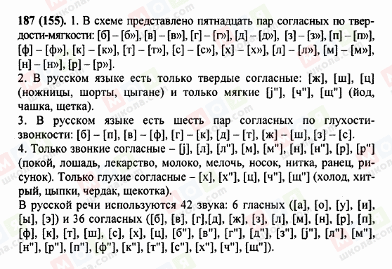 ГДЗ Русский язык 5 класс страница 187 (155)