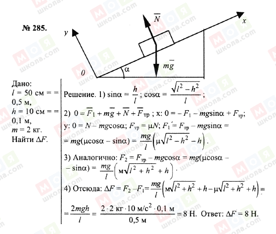 ГДЗ Фізика 10 клас сторінка 285