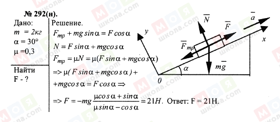 ГДЗ Физика 10 класс страница 292(н)