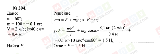 ГДЗ Фізика 10 клас сторінка 304