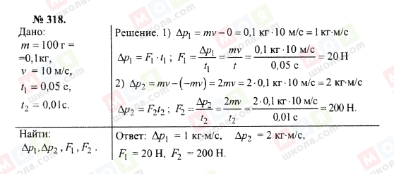 ГДЗ Физика 10 класс страница 318