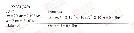 ГДЗ Фізика 10 клас сторінка 331(329)