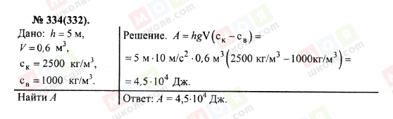 ГДЗ Фізика 10 клас сторінка 334(332)