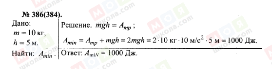 ГДЗ Фізика 10 клас сторінка 386(384)