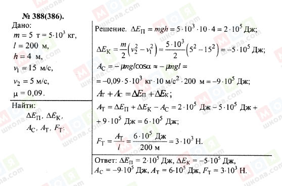 ГДЗ Физика 10 класс страница 388(386)