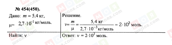 ГДЗ Фізика 10 клас сторінка 454(450)