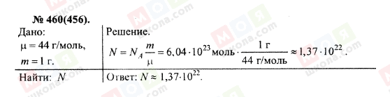 ГДЗ Фізика 10 клас сторінка 460(456)