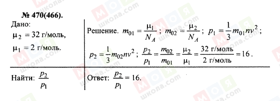 ГДЗ Фізика 10 клас сторінка 470(466)