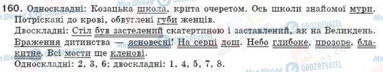 ГДЗ Українська мова 8 клас сторінка 160