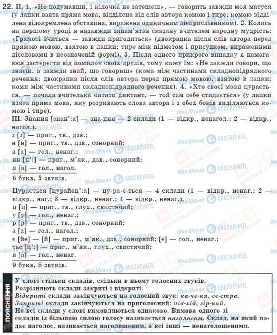 ГДЗ Українська мова 8 клас сторінка 22