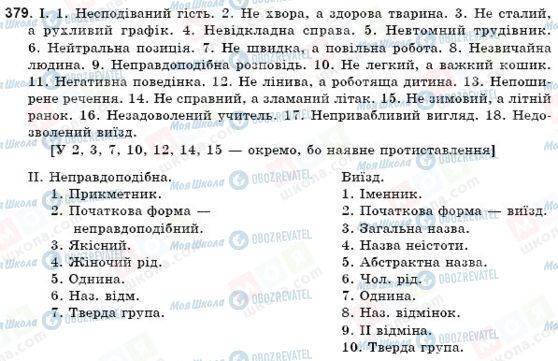 ГДЗ Українська мова 9 клас сторінка 379