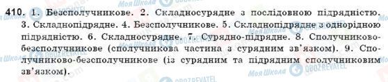 ГДЗ Українська мова 9 клас сторінка 410