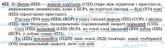 ГДЗ Українська мова 9 клас сторінка 422
