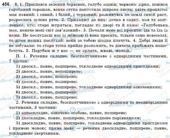 ГДЗ Укр мова 9 класс страница 456