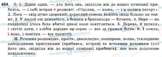 ГДЗ Українська мова 9 клас сторінка 464