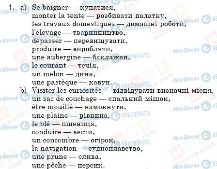 ГДЗ Французька мова 9 клас сторінка 1