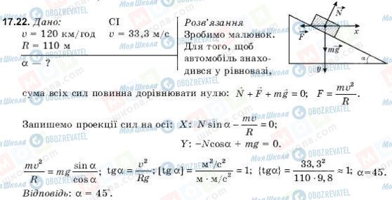 ГДЗ Фізика 9 клас сторінка 17.22