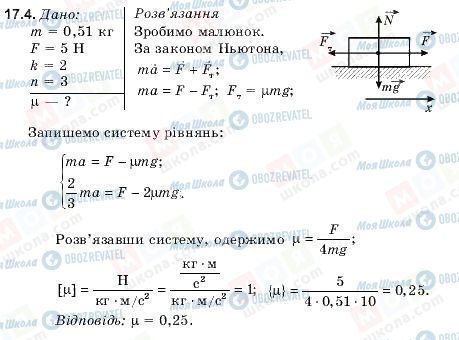 ГДЗ Физика 9 класс страница 17.4