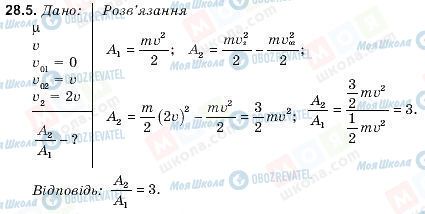 ГДЗ Фізика 9 клас сторінка 28.5