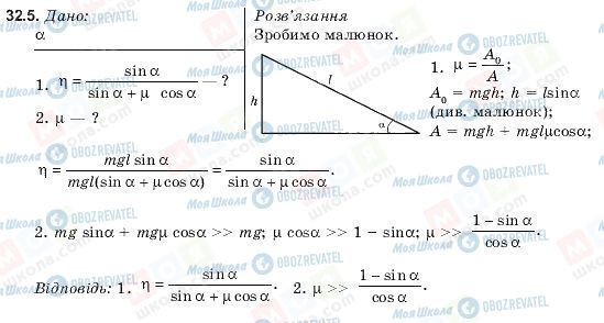 ГДЗ Фізика 9 клас сторінка 32.5