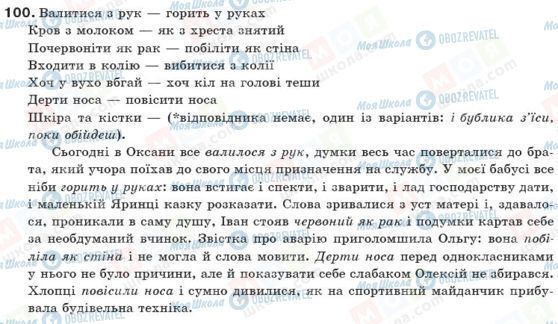 ГДЗ Українська мова 10 клас сторінка 100