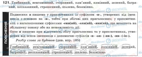 ГДЗ Українська мова 10 клас сторінка 121