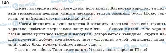 ГДЗ Укр мова 11 класс страница 140