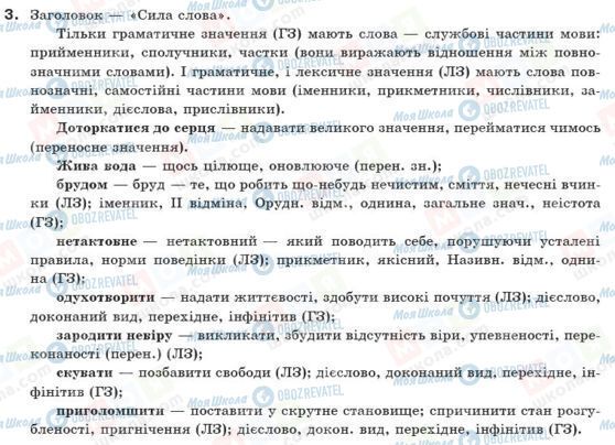 ГДЗ Укр мова 10 класс страница 3