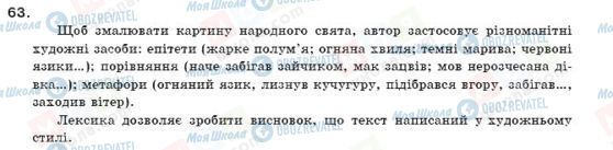 ГДЗ Українська мова 11 клас сторінка 63