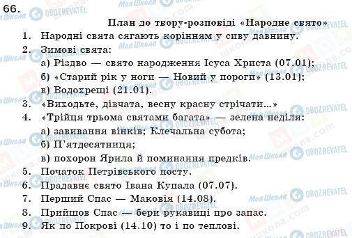 ГДЗ Українська мова 11 клас сторінка 66