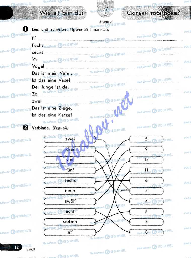 Учебники Немецкий язык 5 класс страница 12