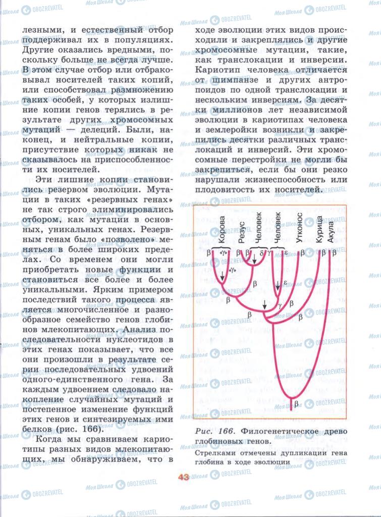 Підручники Біологія 10 клас сторінка  43