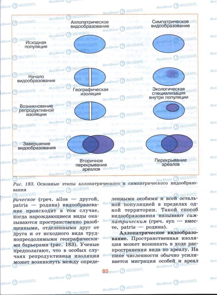 Підручники Біологія 10 клас сторінка  85