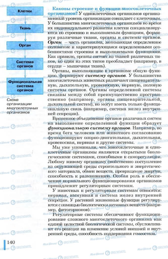Підручники Біологія 10 клас сторінка 140