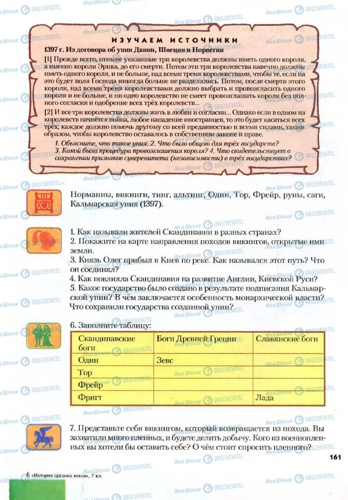 Підручники Всесвітня історія 7 клас сторінка 161