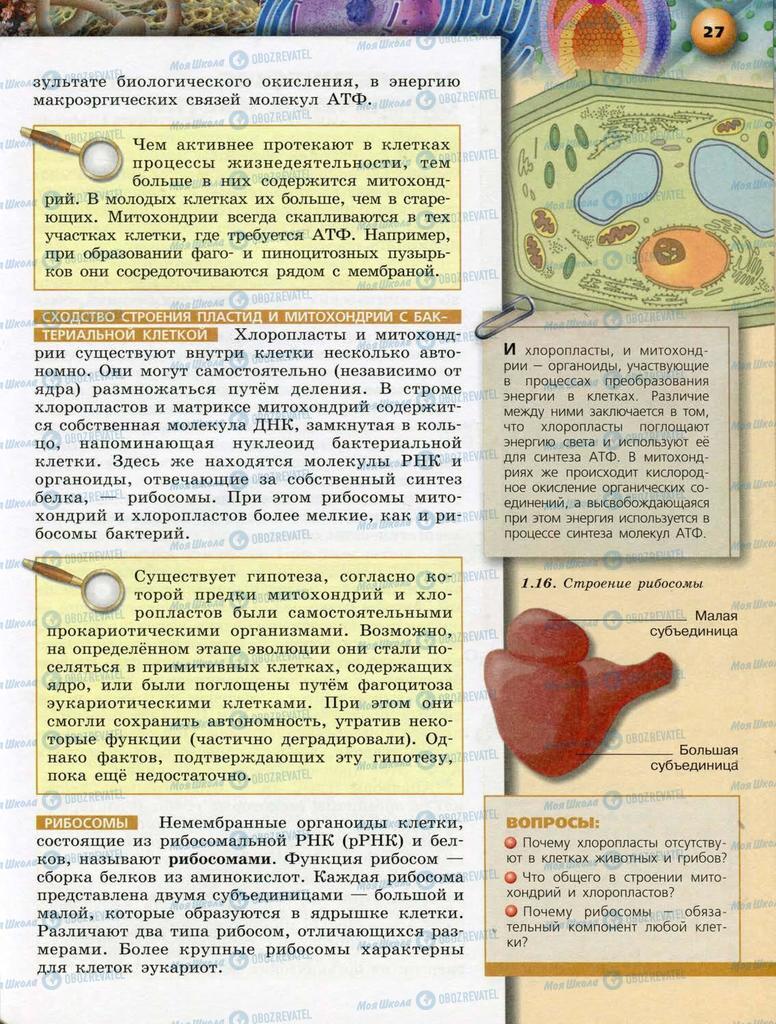 Учебники Биология 10 класс страница  27