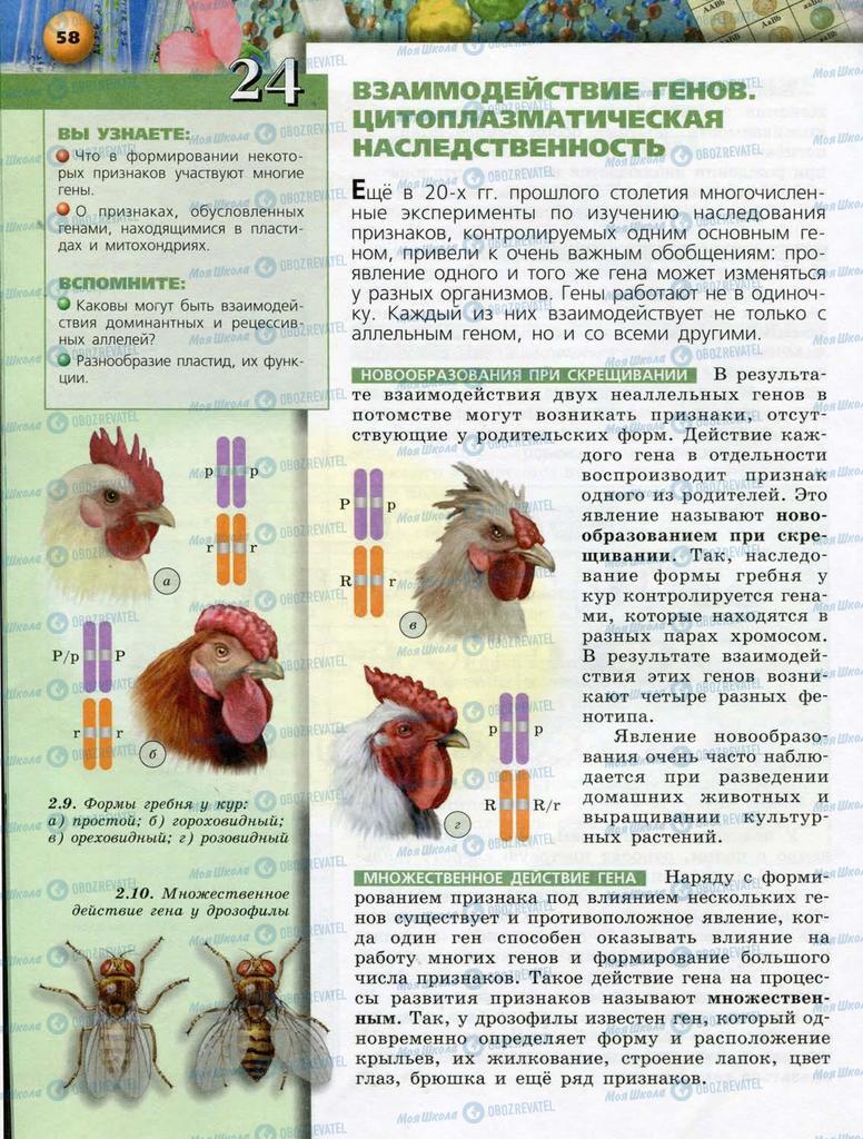 Учебники Биология 10 класс страница  58