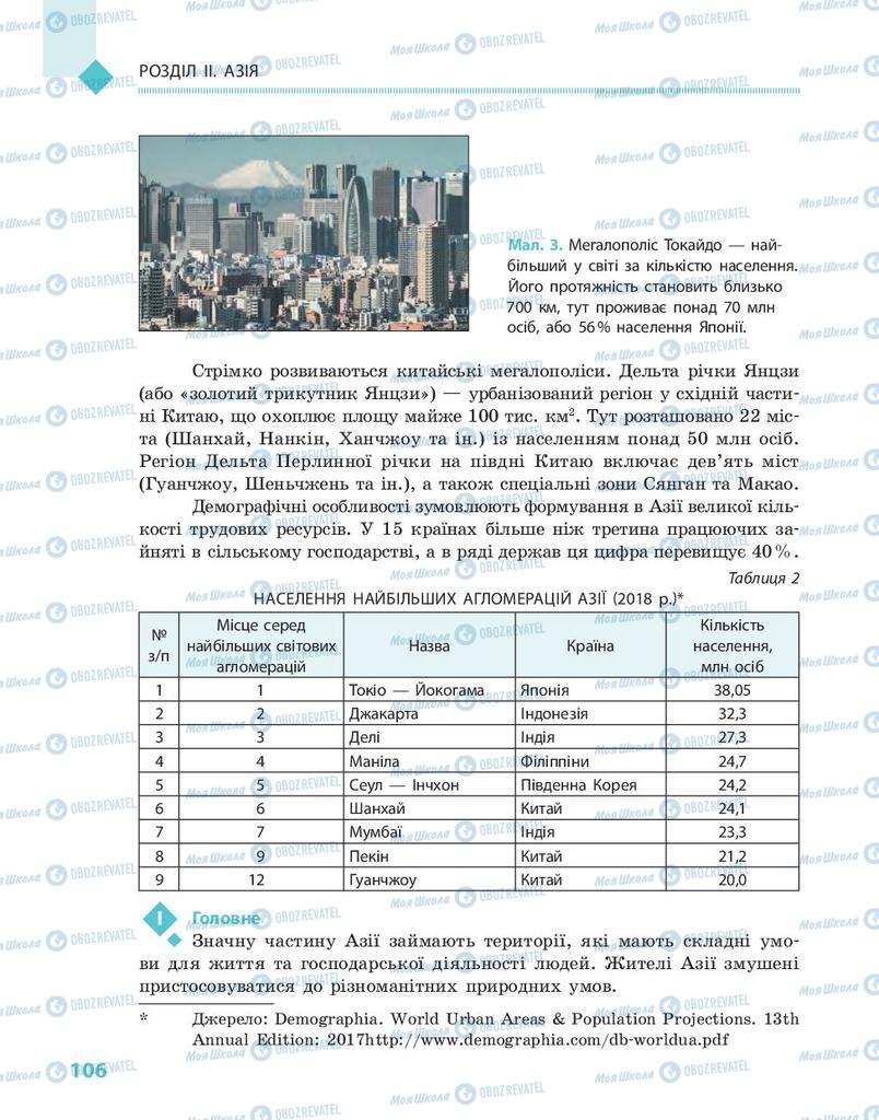 Підручники Географія 10 клас сторінка 106