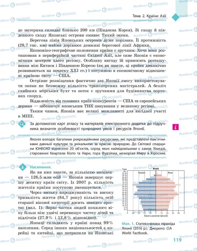 Підручники Географія 10 клас сторінка 119