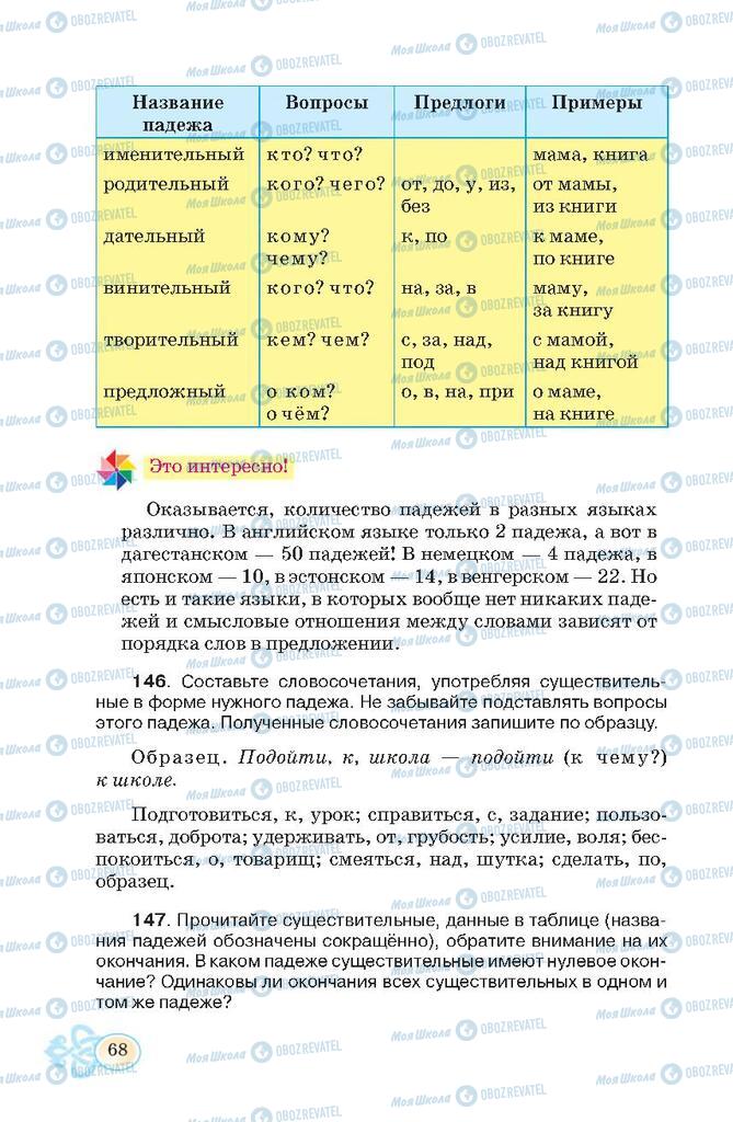 Підручники Російська мова 7 клас сторінка  68