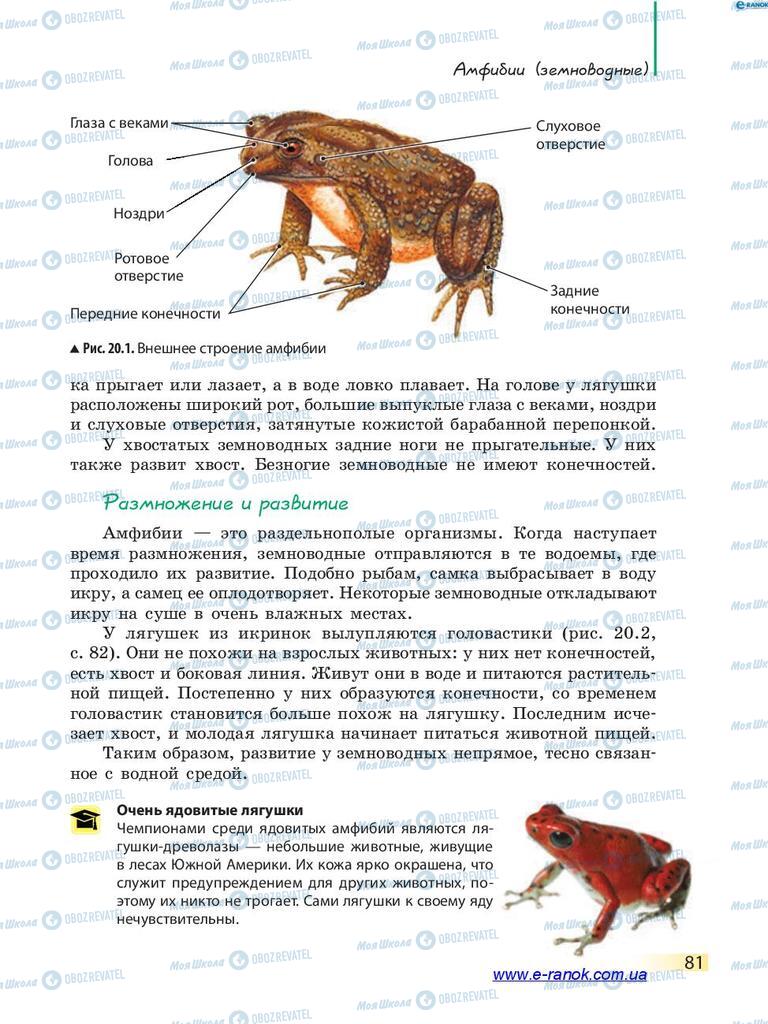 Підручники Біологія 7 клас сторінка 81