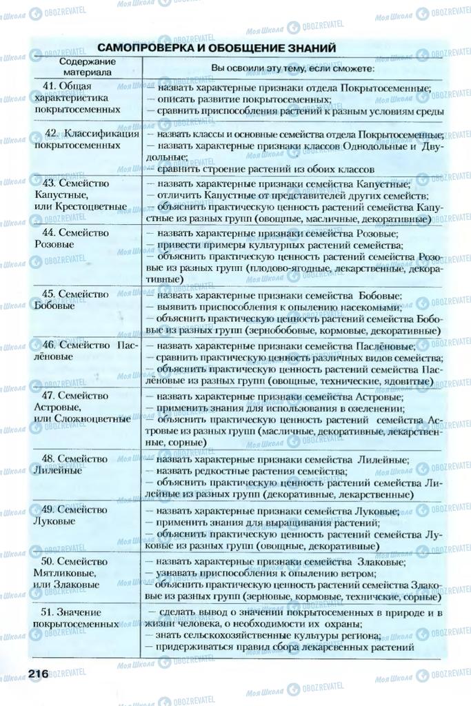 Учебники Биология 7 класс страница 216