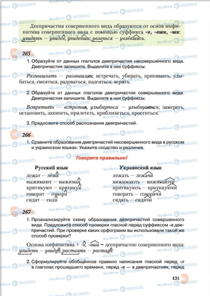 Учебники Русский язык 7 класс страница 131