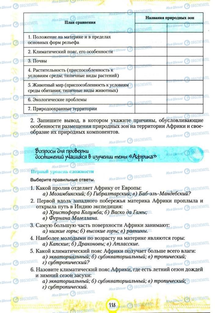 Учебники География 7 класс страница 118