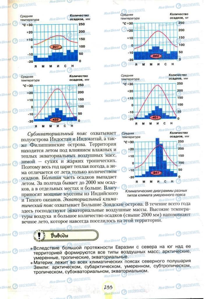 Підручники Географія 7 клас сторінка 233