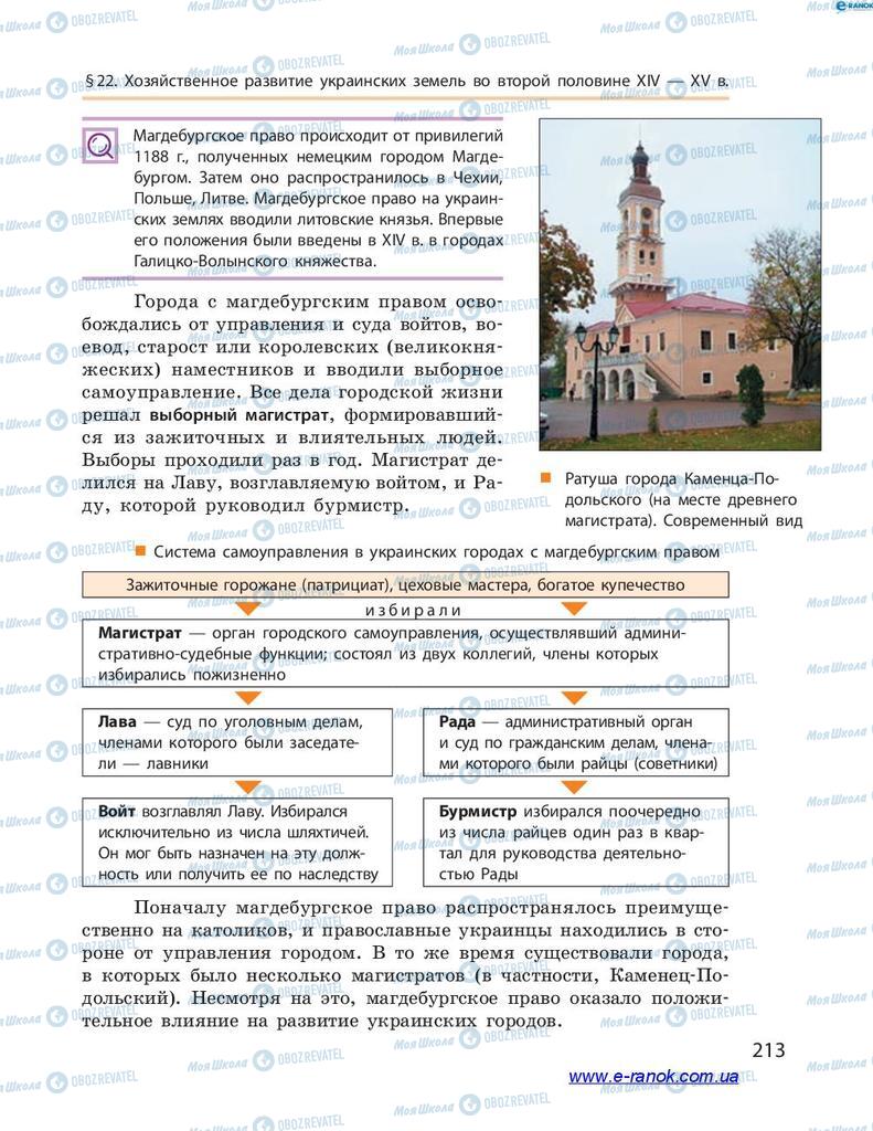 Учебники История Украины 7 класс страница 213