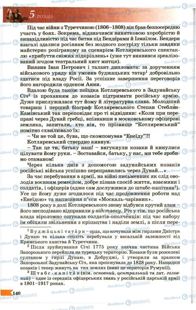 Підручники Українська література 9 клас сторінка 140