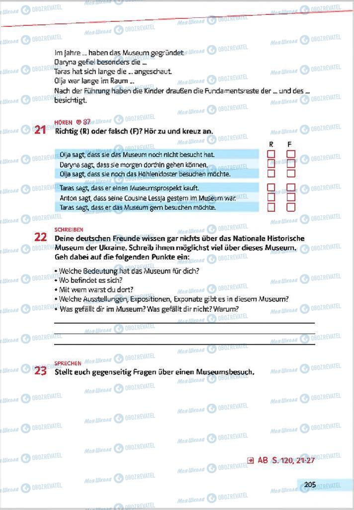Підручники Німецька мова 7 клас сторінка 205